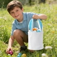 thumbnail image 3 of Kbndieu Easter Bunny Basket with Handle, Easter Bucket with Rabbit Ears for Kids, Boys, Girls, Easter Egg Hunt Tote Bags for Easter Party Gifts Candy, 3 of 5