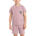 thumbnail image 2 of Amidoa Girls Summer Outfit Sets 2 Piece T-Shirt Short Sleeve and Shorts Set Kids Clothing Sets Pink Size 8, 2 of 8
