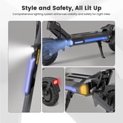 Adults Electric Scooter with 10''off-Road Tire, 2912W Peak Dual Motor, 40 MPH Top Speed, 71 Miles Max Range, 297 Lbs Max Load, IP54, Folding E-scooter with LED