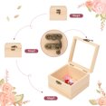 thumbnail image 4 of Caja de anillos Caja de madera para almacenamiento de joyas de regalo 12 * 12 cm, 4 of 8