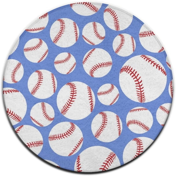 Round Rug Circle Washable Area Carpet, vintage oriental pattern floor mat for living room or dining room, soft non-slip low-pile décor, classic traditional home accent