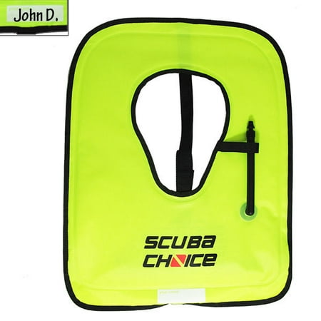 Scuba Choice Scuba Choice Adult Neon Yellow Snorkel Vest with Name box,