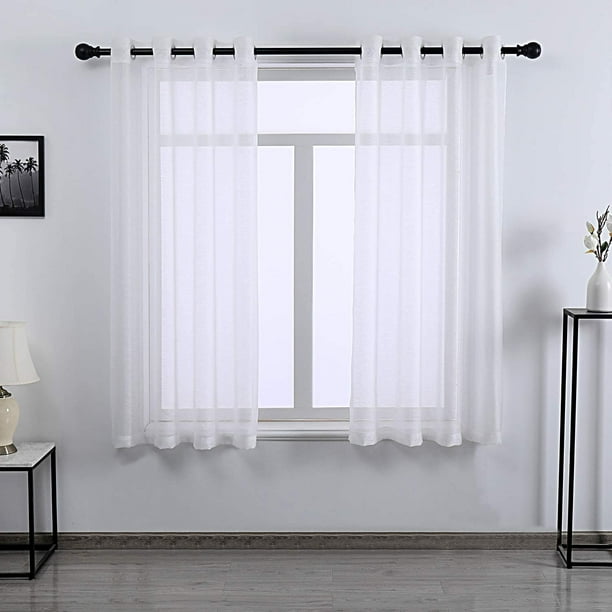 Clear White Sheer Curtains 63 Inch For Bedroom Luxury Soft Grommet Textured Voile Curtain Panels Living Room 2 Com Clear White Sheer Curtains 63 Inch For, 63 Inch White Sheer Curtains