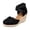 Black, variant on Women's Espadrilles Wedges Sandals Fashion Closed Toe Platform Sandals Cross Elastic Strap on Shoes for Walking Summer Travel Black 5