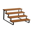 thumbnail image 2 of Soporte para plantas, estante elevador para plantas, soporte de madera para macetas, maceta decorativa Marrón cuatro capa, 2 of 9
