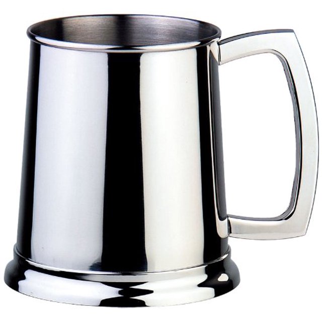 Visol Tasse à Bière en Acier Inoxydable Poli Dortmund 16 Oz