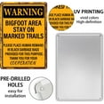 thumbnail image 4 of Vintage Bigfoot Signs,Bigfoot Area Stay On Marked Trails Metal Plaque Big Foot Decor Retro Plaque Bigfoot Metal Sign For Home Yard Street Outdoor Cute Garage Man Cave 12x8 Inches, 4 of 7