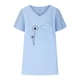 thumbnail image 3 of Camisetas de Cuello en V Mujeres Impresas Manga Corta Camiseta Casual, Ligera Y Básica de las Mujeres Camisetas Casuales, 3 of 4