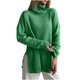 thumbnail image 2 of Suéter de cuello alto para mujer, de manga larga, suelto, de color sólido, con cuello alto, suéter de punto, suéter para mujer, 2 of 6