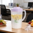 thumbnail image 5 of Bwomeauty Holiday Gifts, Orchid Patterns Clear Plastic Pitcher With Lid Clear Water Pitcher For Cold Drinks Iced Tea Pitcher For Lemonade Iced Tea Milk Beverages, Kitchen Accessories, 1PC, 5 of 6