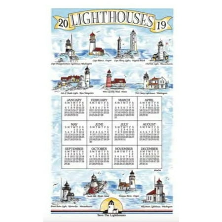 Kayo Designs - Lighthouses Towel Calendar, Kitchen Towel by Kay Dee Designs