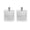 Clear Glass Silver/Chrome 2PACK, variant on Clear Glass Satin Nickel 2PACK Makeup Organizer Canister for Bathroom Vanity Storage