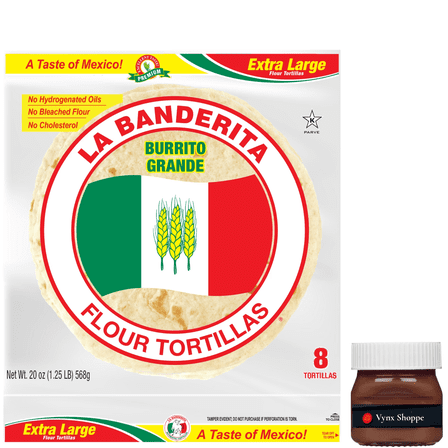 La Banderita Burrito Grande Extra Large Flour Tortillas 8 Count