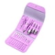 thumbnail image 1 of Juego de manicura, kit de pedicura Juego de cortaúñas Kit de aseo profesional para hombres Kit de uñas de viaje portátil de acero inoxidablePúrpura, 1 of 5