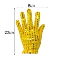 thumbnail image 6 of 1 Pair Performance Gloves Shiny Sequin Soft Solid Color Warm Full Fingers Catch Attention Dress Up One Size Stage Show Gloves for Adult, 6 of 8