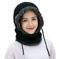 thumbnail image 3 of Morttic 2in1 Womens Winter Beanie Hat Scarf Hat Set Conjoined Neck Head Warmer Wrap Warm Winter Hats Neck Scarves(Gray), 3 of 3