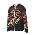 thumbnail image 2 of Pofeuu Red Mushrooms Print Sun Protection Outdoor Lightweight Full Zip UV Cooling Hoodie Long Sleeve Summer Clothing for Outdoor Hiking-3X-Large, 2 of 5