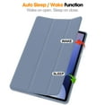 thumbnail image 2 of ELEHOLD Tri-Fold Folio Case for Samsung Galaxy Tab S10+ ,with Auto Wake/Sleep Kickstand Function Pen Holder Shockproof Protective Leather Cover, Purple, 2 of 10
