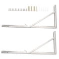 thumbnail image 4 of LABSERRON 2Pcs Folding Brackets for Shelves for Desk Board Simple Design Stainless Steel Support Racks, 4 of 8