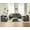 3 Piece Set with Ottoman-Boucle-Grey, variant on VanAcc 112" Sectional Sofa with USB Ports & Cup Holder, U Shaped Sofa Couch with Storage, Faux Fur Dark Grey