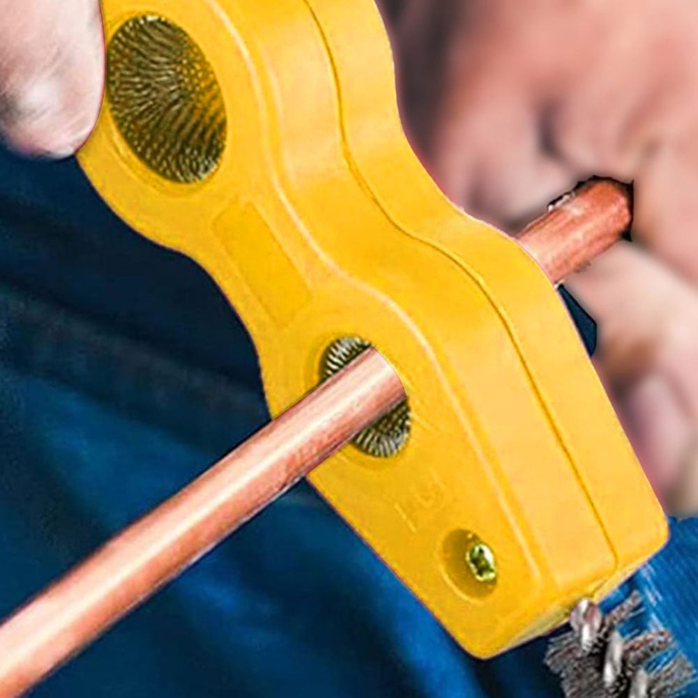 Copper Pipe Cleaner for Drill 15+22Mm Plumbing Cleaning Metal Tube Battery Brush 15Mm