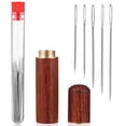 thumbnail image 3 of SHISUYAN Embroidery Needles for Hand Sewing Stainless Steel with Wooden Storage Case Dark Red Fits Home Use 1 Set, 3 of 8