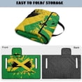 thumbnail image 6 of Xixirimido Quilted Golf Cart Seat Blanket Portable Golf Cart Seat Cover Towel for EZGO Yamaha Club Car & More 2-Seater Carts Foldable for Easy Carry, Jamaica Flag Green, 6 of 8