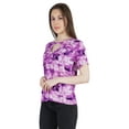 thumbnail image 3 of Moomaya WoMen's Printed Top T-shirt Casual Stretchable Jersey Top Short Sleeve Blouse, 3 of 9