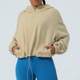 thumbnail image 7 of Drovellove Women's Long Sleeve Half Zip Training Shirt Loose Fit Yoga Pullover Hoodie with Drawstring Hem | Athletic Casual Workout Top, 7 of 7