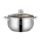 thumbnail image 2 of Cacerola de Acero Inoxidable 24CM, Sopa Grande Cuerpo, Orejas Dobles, Hierro Fundido, para Cocina, Calentador de Comida, Antiadherente, para Interior, de Acero Inoxidable, de 24CM,topliu, 2 of 9