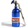 thumbnail image 1 of Nitrous Oxide Bottle Keychain NOS Car Motorcycle Gift Keychain Tuning Men Mini Exhaust Steering Wheel, Blue, 1 of 3