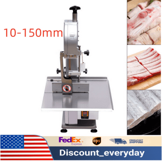 Meat Bone Saw Machine, 1500W Commercial Frozen Meat Cutter Meat Saw 8.3  Sawing Wheel Butcher Bandsaw Thickness Adjustable Sawing Speed 15-19 m/s