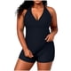 thumbnail image 1 of Mujeres Más Tamaño Manga Larga Tops Casual Color Sólido Blusa con Correa Ajustable de Espalda Y Bralette Incorporado, Poliéster Suave para el Uso Diario de Primavera, 1 of 8