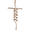 Hammered Copper, variant on Peace Cross - Metal Wall Art