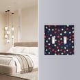 thumbnail image 4 of Yayeee Toggle Light Switch Wall Plate 3-Gang 6.37"x4.48" Decorative Outlet Cover, Red Starry Pattern, 4 of 7