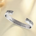 thumbnail image 5 of Foqnuq Stainless Steel Memorial Bracelet for Wife, Elegant Engraved Cuff, Adjustable Open Design, Unisex Commemorative Jewelry for Weddings & Anniversaries, 5 of 6