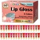 thumbnail image 1 of Set de brillo labial AZEN, paquete de 60 unidades, hidratante con vitamina E, 1 of 8