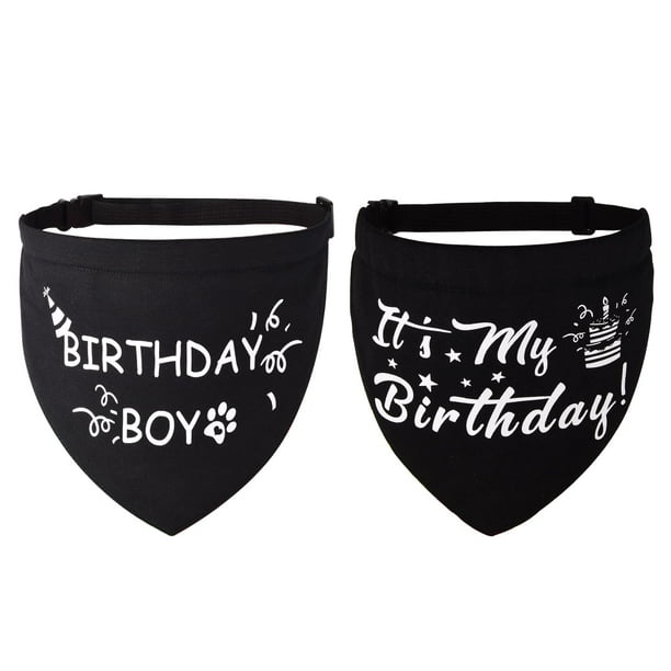Dog Birthday Party Supplies Birthday Boy Dog Bandana Black Its My Birthday Dog Bandana for Small