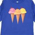 thumbnail image 4 of Inktastic 3 Scoops of Ice Cream Girls Long Sleeve Toddler T-Shirt, 4 of 5