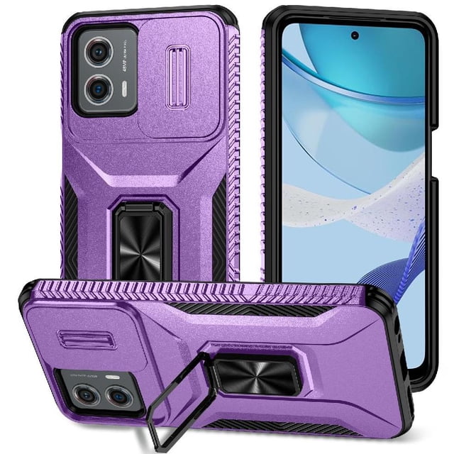 Funda para GANGXUN Motorola Moto G 2023 4G - Soporte metálico, Función magnética, Morado