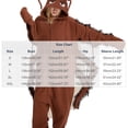 thumbnail image 3 of LEKWK Adult Onesie Pajamas Funny Animal Onesie Fleece Hooded Jumpsuit Sleepwear Cute Halloween Pajamas Loungewear Cosplay Party Fancy Dress, 3 of 5