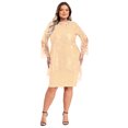 thumbnail image 1 of iiniim Robes d'Invitée de Mariage pour Femmes Grande Taille Élégantes Broderie Dentelle Robe Midi de Cocktail Champagne S, 1 of 7