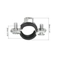 thumbnail image 3 of Unique Bargains Wall Ceiling Mount Iron 3/4' (20mm) Adjustable Pipe Bracket Clamp 5 Pack, 3 of 6
