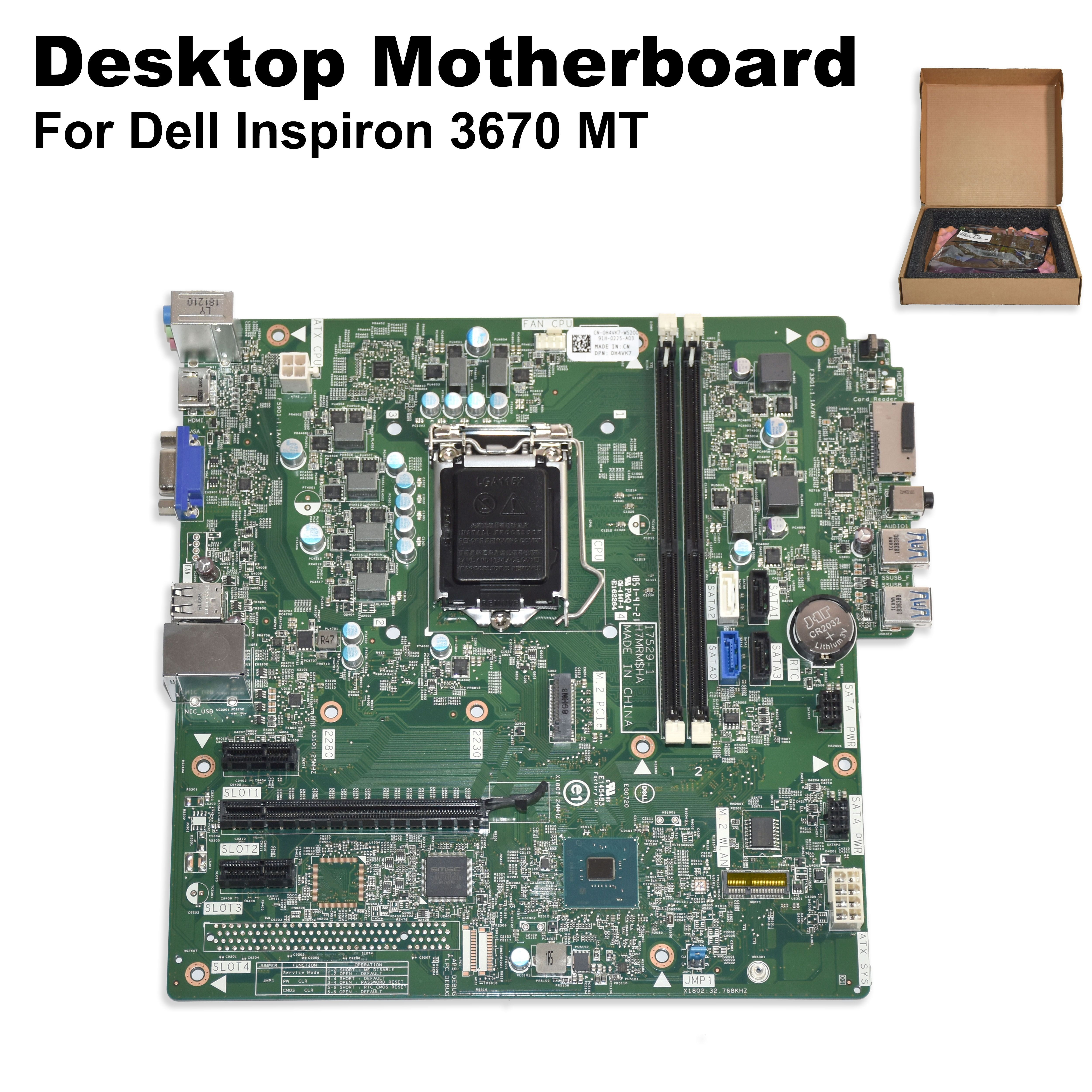 Pre-Owned Dell Inspiron 3670 Desktop Motherboard with Intel B360, LGA1151 & DDR4 – H4VK7