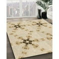 thumbnail image 3 of Ahgly Company Machine Washable Indoor Round Transitional Golden Blonde Gold Area Rugs, 5' Round, 3 of 7
