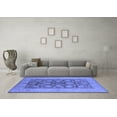 thumbnail image 3 of Ahgly Company Machine Washable Indoor Rectangle Oriental Blue Traditional Area Rugs, 5' x 8', 3 of 4