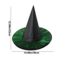 thumbnail image 3 of Clearance Under $5!Yyuenw Halloween Witches Hats Decor Black Witch Hat with Hanging Rope Decoration Of Large Halloween Party Supplies, 3 of 5