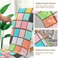 thumbnail image 5 of Yayeee 4 Pack Dining Chair Covers Stretch Parson Chairs Slipcovers Seat Protector, Colorful Checkered Pattern, 5 of 6