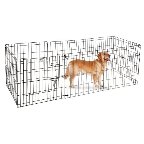 Photo 1 of Playpen for Dogs with Panels in Black (24 in. L x 3 in. W x 24 in. H (19 lbs.))
