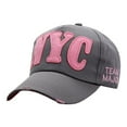 thumbnail image 2 of Wuxian Mens Trendy Baseball Caps Fashion Letter Embroidered Distressed Sun Hats Casual Vintage Washed Adjustable Strap Summer Golf Runing Casual Party Birthday Headwear,Light Gray,One Size, 2 of 3